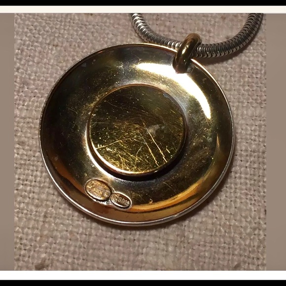 VTG GROSSE GERMANY SILVER TIGER EYE NECKLACE - Picture 6 of 8